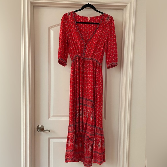 Spell gypsy hi low maxi dress. Red. Size X. - Picture 2 of 6